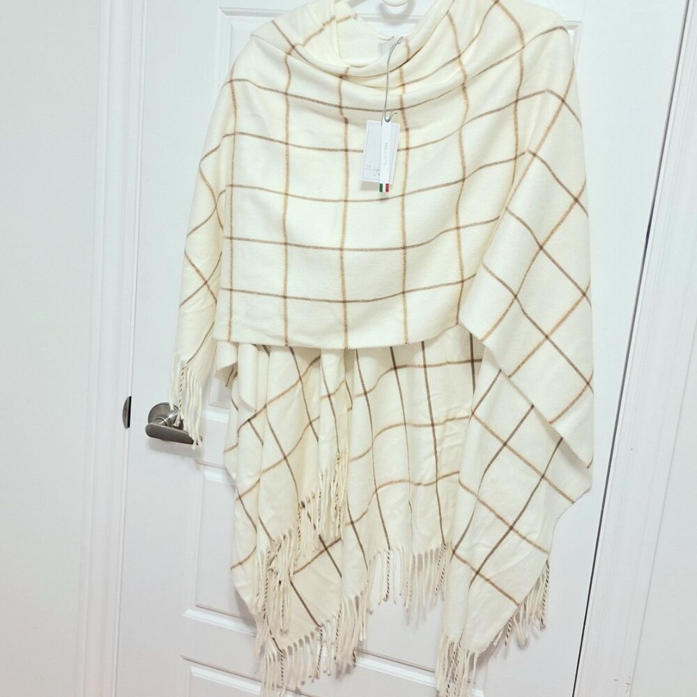 Made in Italy Fringed Scarf wrap New with Tag